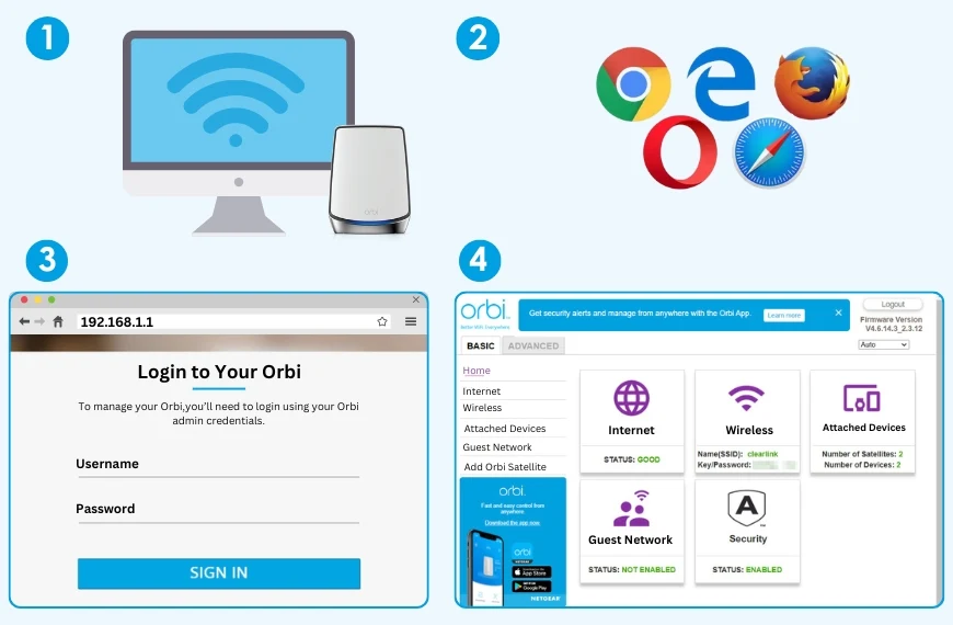 Login to orbi router
